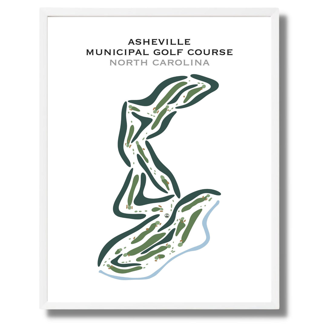 Asheville Municipal Golf Course, North Carolina - Printed Golf Courses