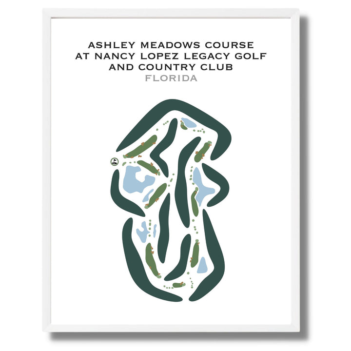 Ashley Meadows Course at Nancy Lopez Legacy Golf & Country Club, Florida - Printed Golf Courses