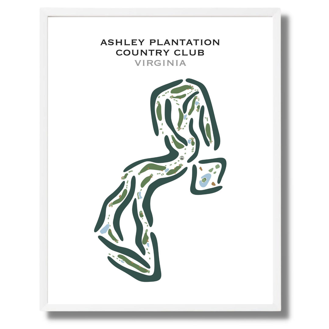 Ashley Plantation Country Club, Virginia - Printed Golf Courses