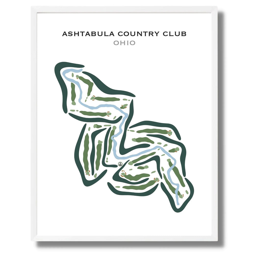 Buy the best printed golf course Ashtabula Country Club Ohio Golf