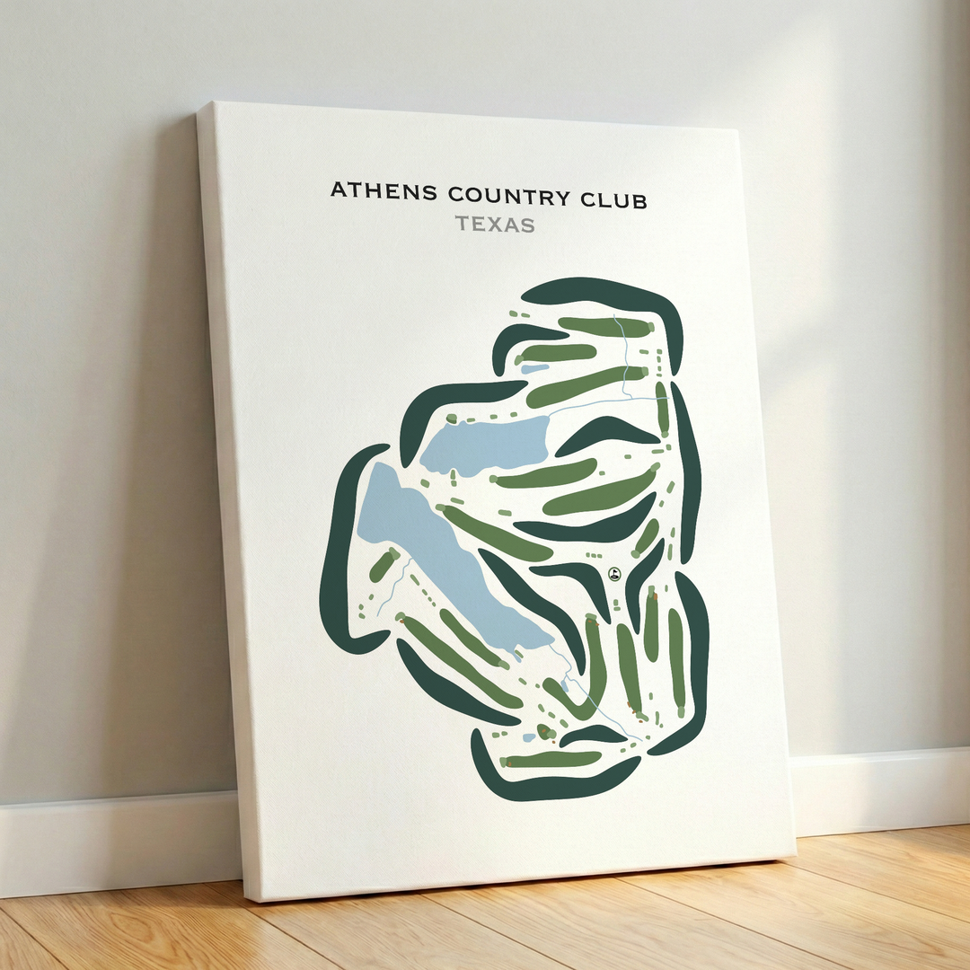 Athens Country Club, Texas - Printed Golf Courses