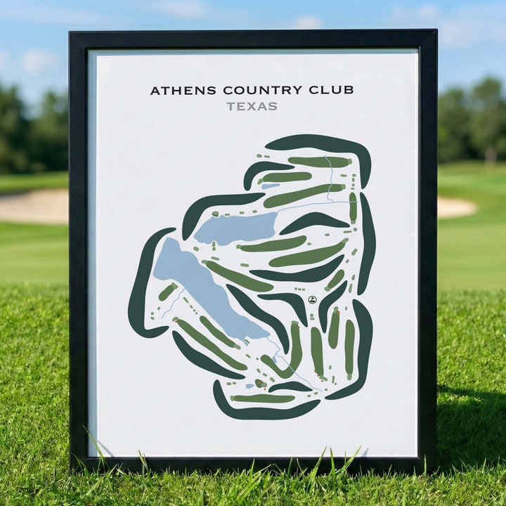 Athens Country Club, Texas - Printed Golf Courses