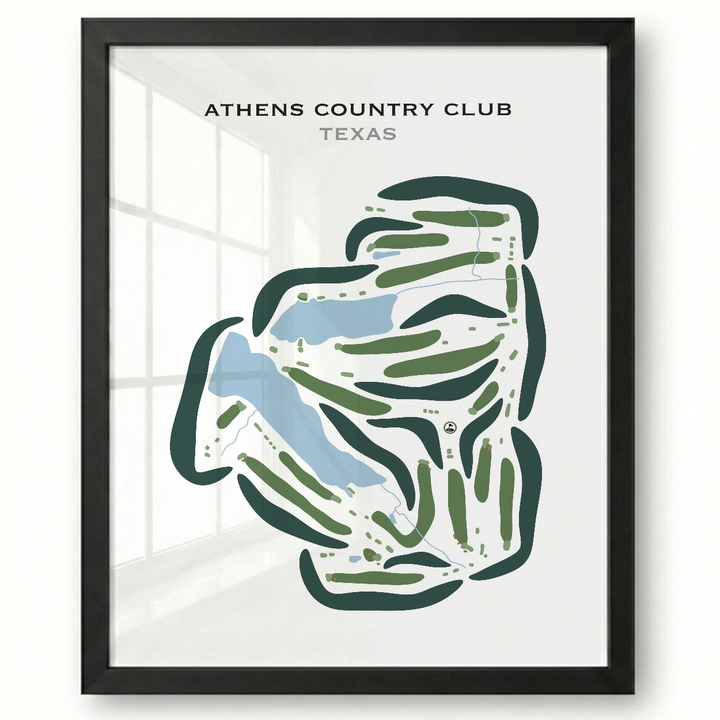 Athens Country Club, Texas - Printed Golf Courses