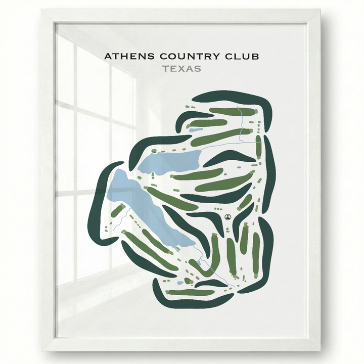 Athens Country Club, Texas - Printed Golf Courses