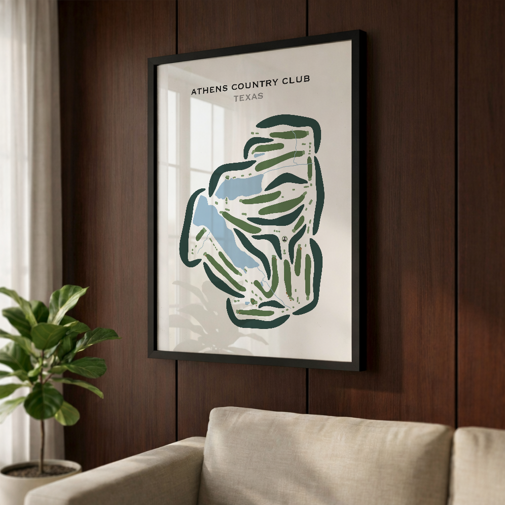 Athens Country Club, Texas - Printed Golf Courses