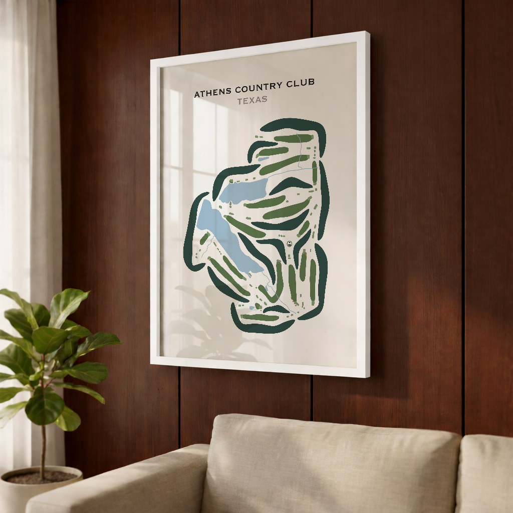 Athens Country Club, Texas - Printed Golf Courses