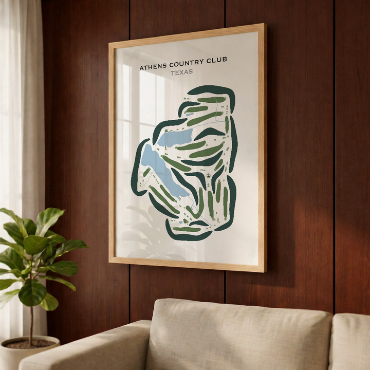 Athens Country Club, Texas - Printed Golf Courses