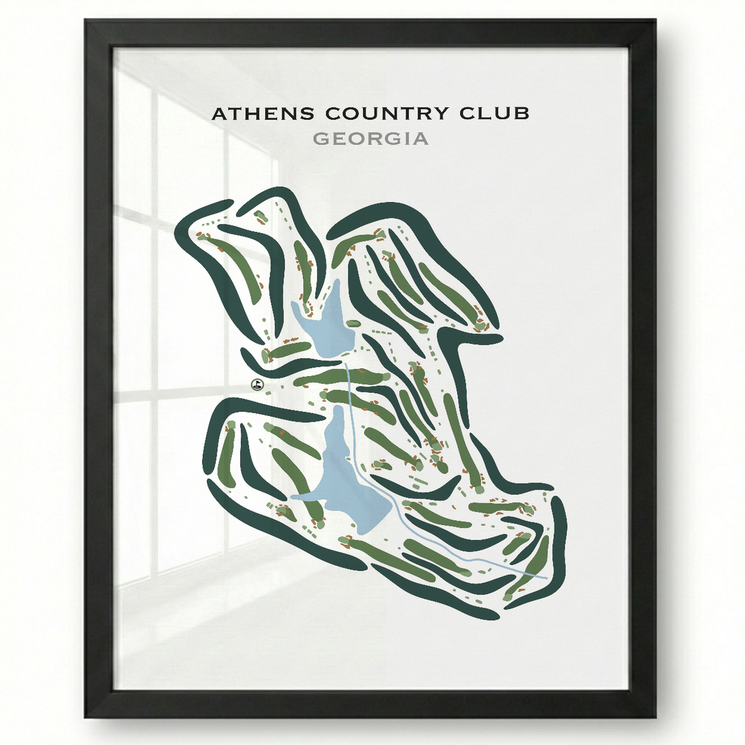 Athens Country Club, Georgia - Printed Golf Courses