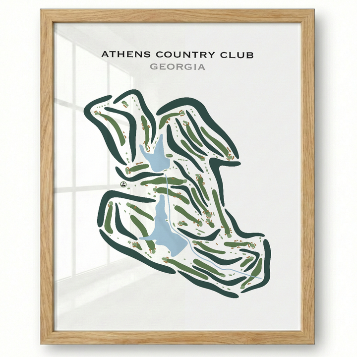 Athens Country Club, Georgia - Printed Golf Courses