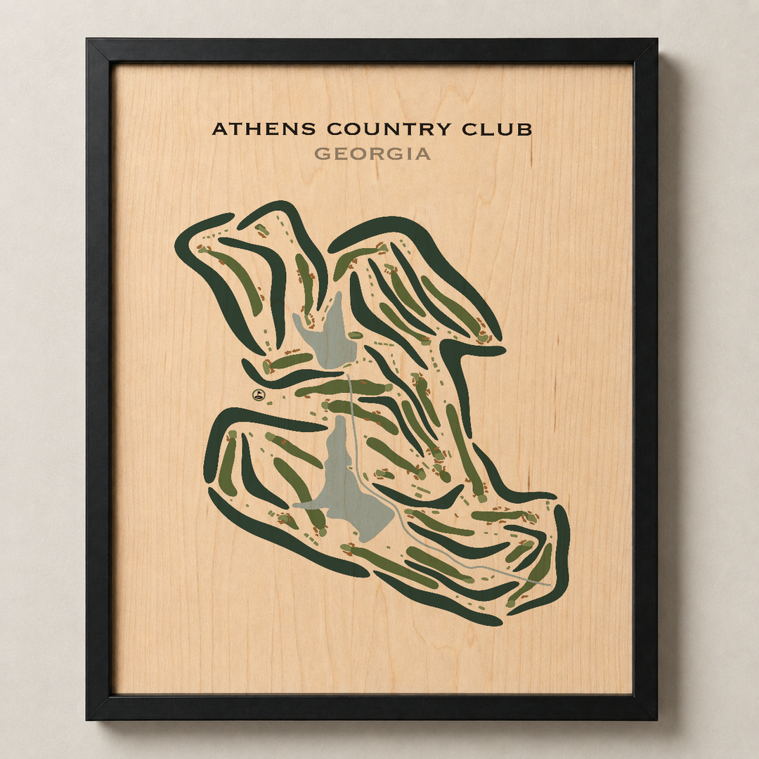 Athens Country Club, Georgia - Printed Golf Courses