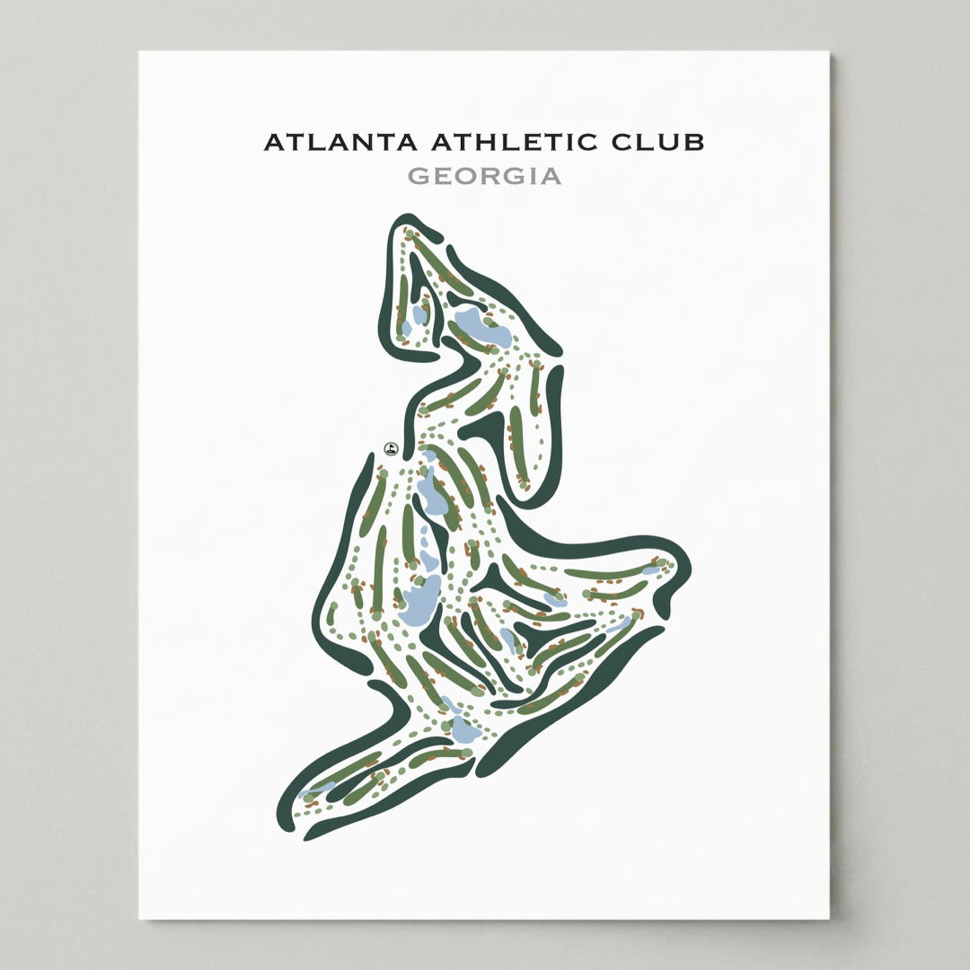 Atlanta Athletic Club, Georgia - Printed Golf Courses