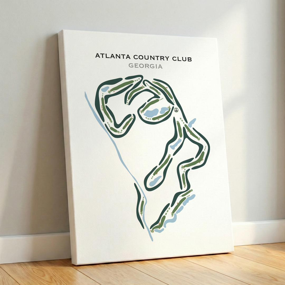 Atlanta Country Club, Georgia - Printed Golf Courses