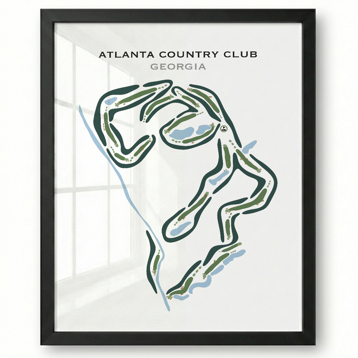 Atlanta Country Club, Georgia - Printed Golf Courses