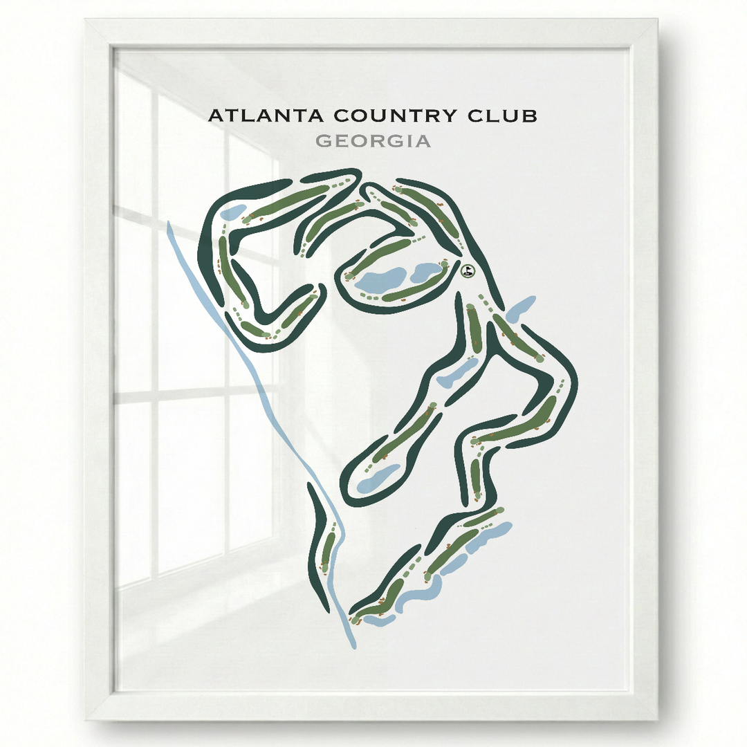 Atlanta Country Club, Georgia - Printed Golf Courses