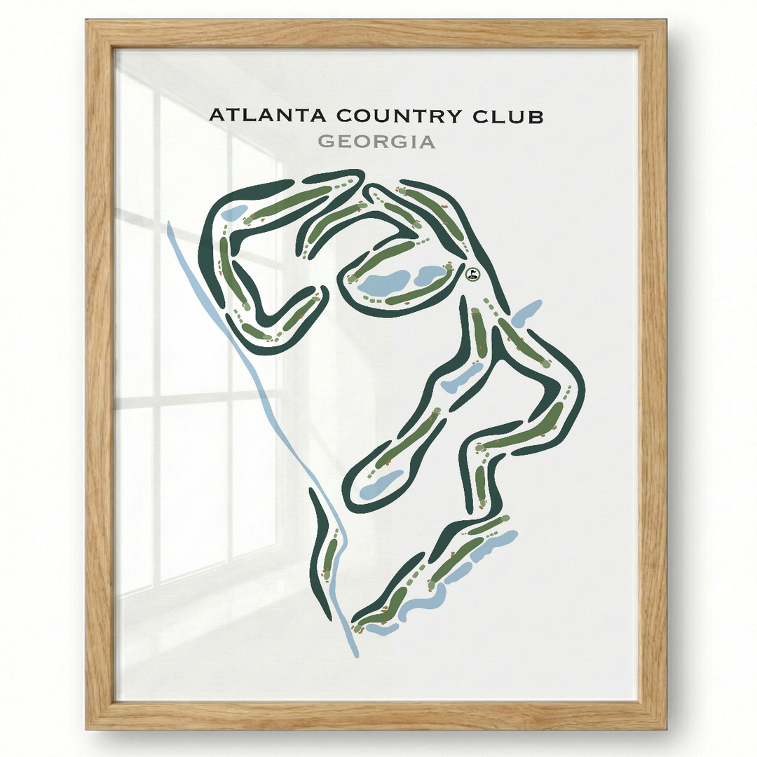 Atlanta Country Club, Georgia - Printed Golf Courses