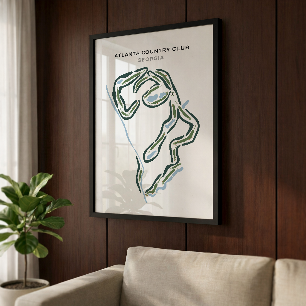 Atlanta Country Club, Georgia - Printed Golf Courses