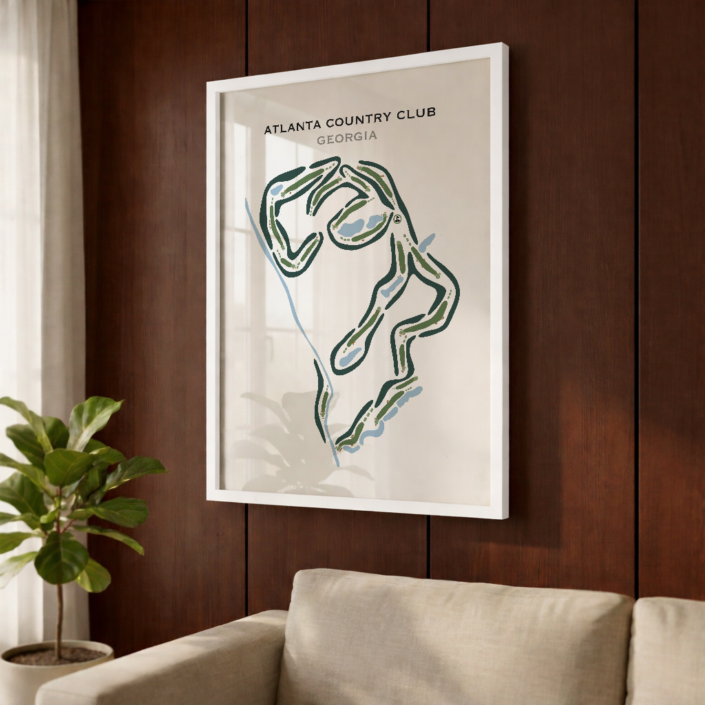 Atlanta Country Club, Georgia - Printed Golf Courses