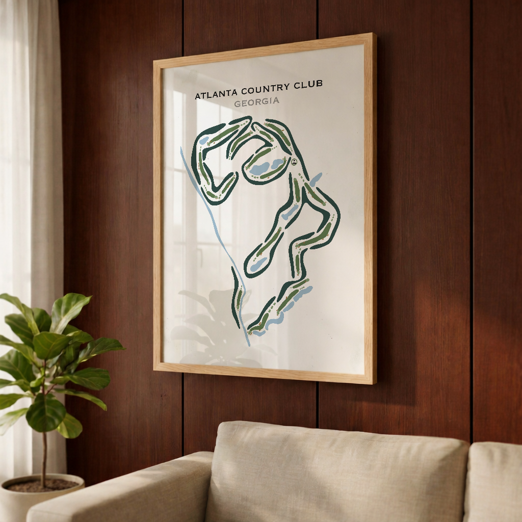 Atlanta Country Club, Georgia - Printed Golf Courses