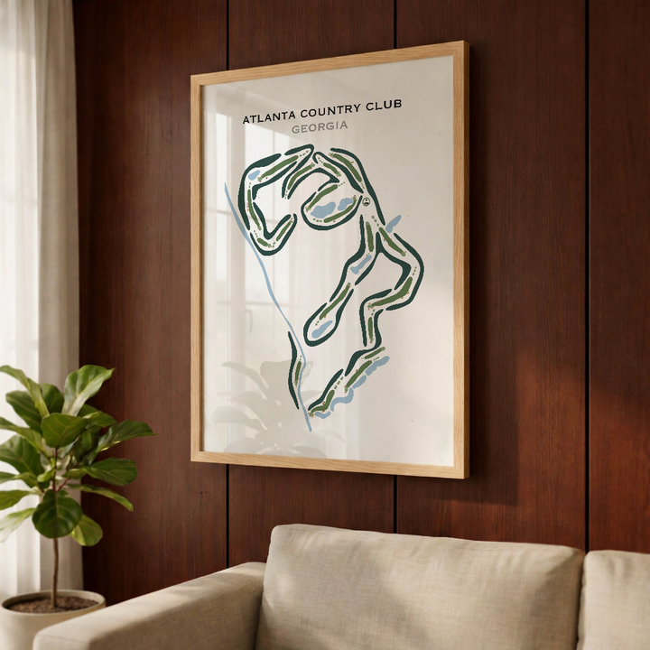 Atlanta Country Club, Georgia - Printed Golf Courses