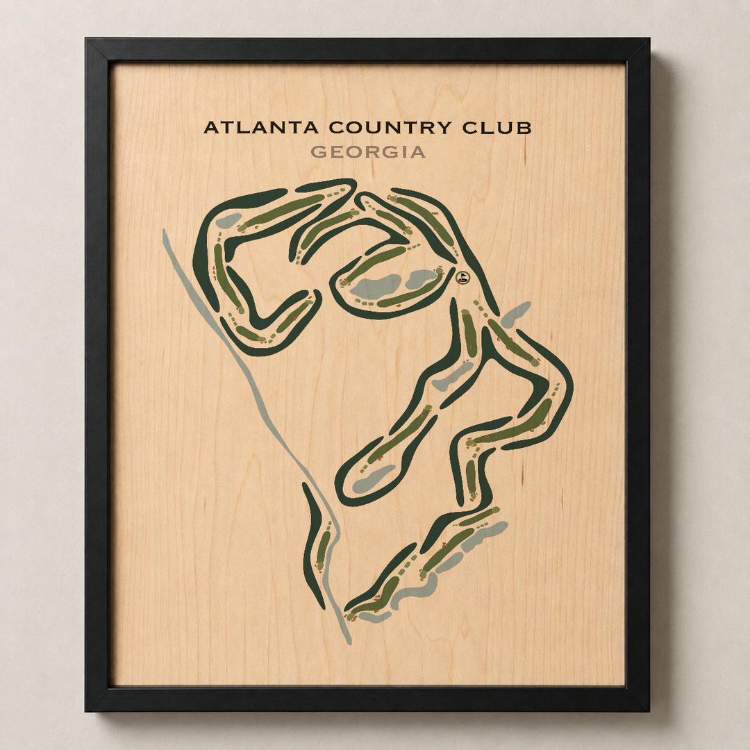 Atlanta Country Club, Georgia - Printed Golf Courses