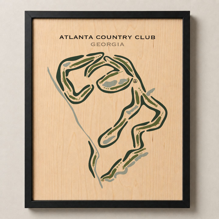 Atlanta Country Club, Georgia - Printed Golf Courses