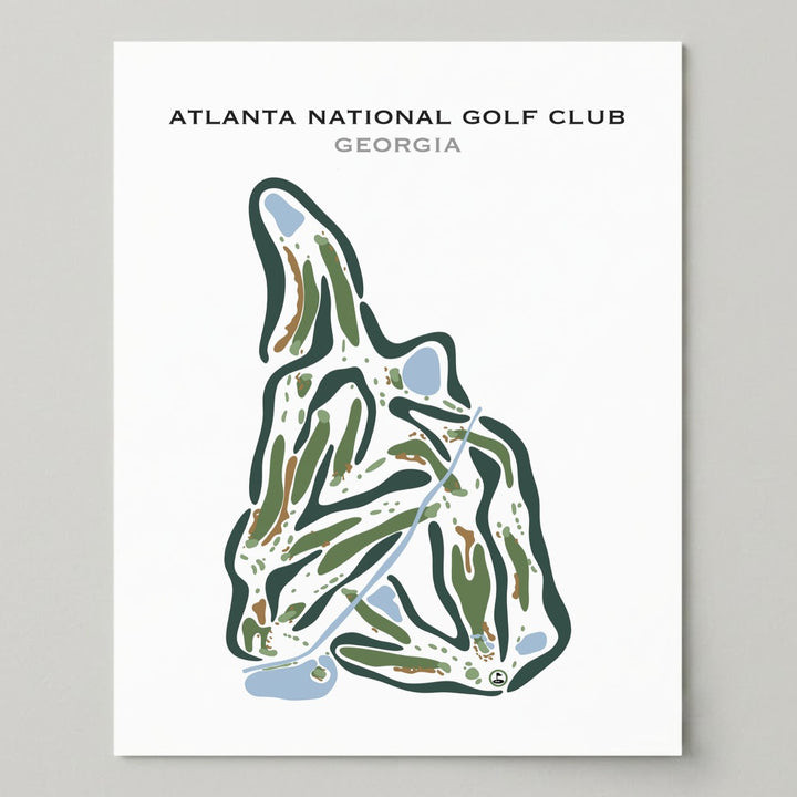 Atlanta National Golf Club, Georgia - Printed Golf Courses