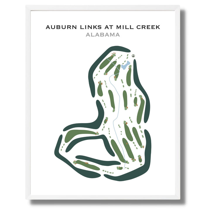 Auburn Links at Mill Creek, Alabama - Printed Golf Course