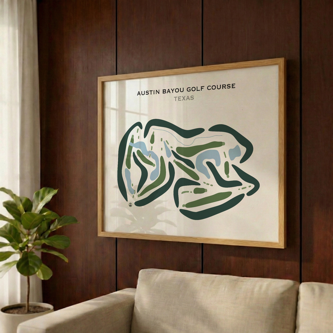 Austin Bayou Golf Course, Texas - Printed Golf Courses