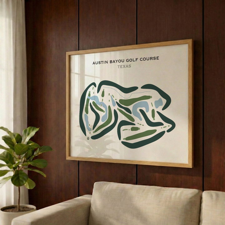 Austin Bayou Golf Course, Texas - Printed Golf Courses