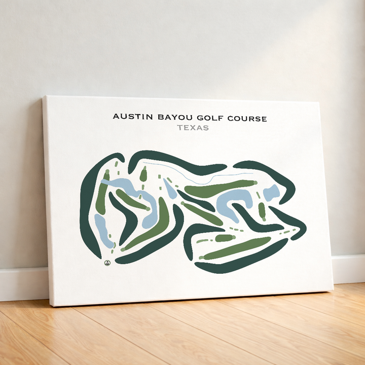 Austin Bayou Golf Course, Texas - Printed Golf Courses