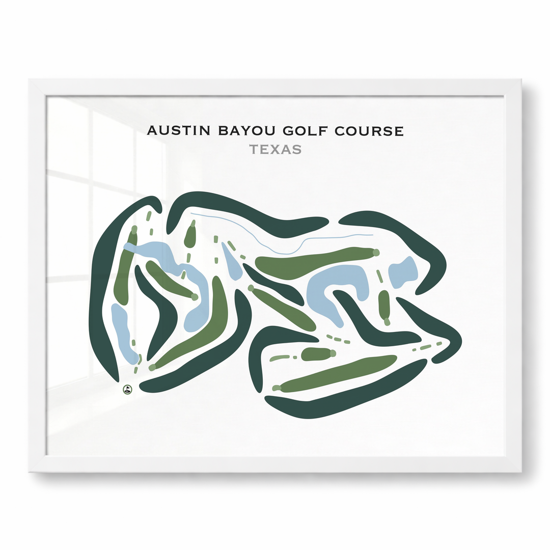 Austin Bayou Golf Course, Texas - Printed Golf Courses