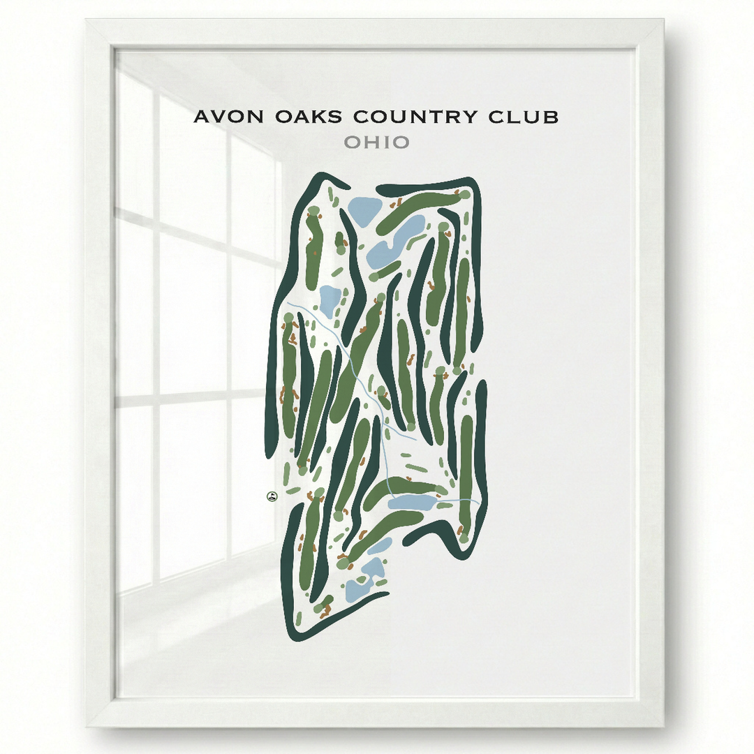 Avon Oaks Country Club, Ohio - Printed Golf Courses