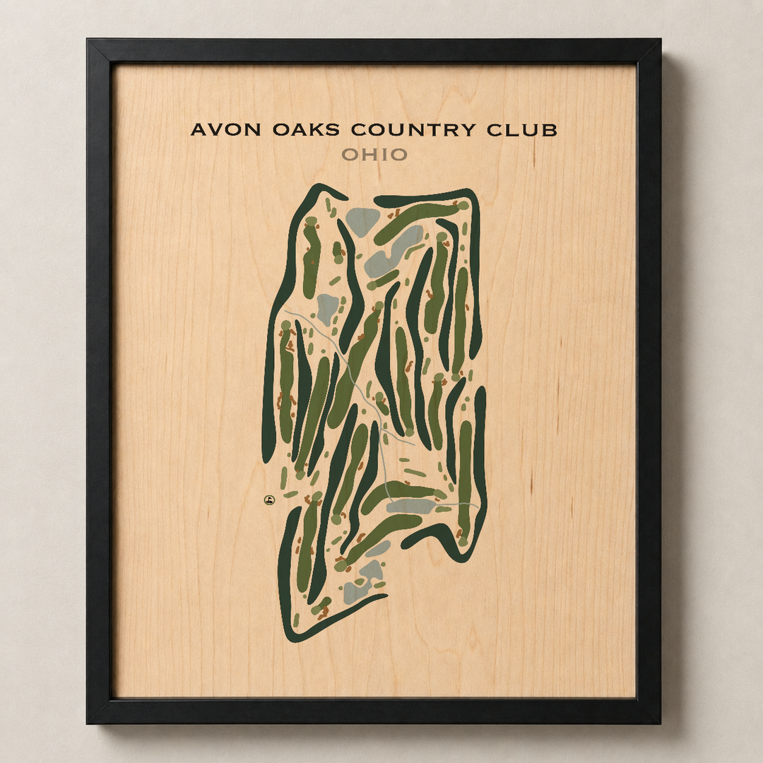 Avon Oaks Country Club, Ohio - Printed Golf Courses