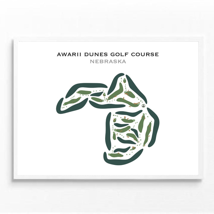 Awarii Dunes Golf Course, Nebraska - Printed Golf Courses
