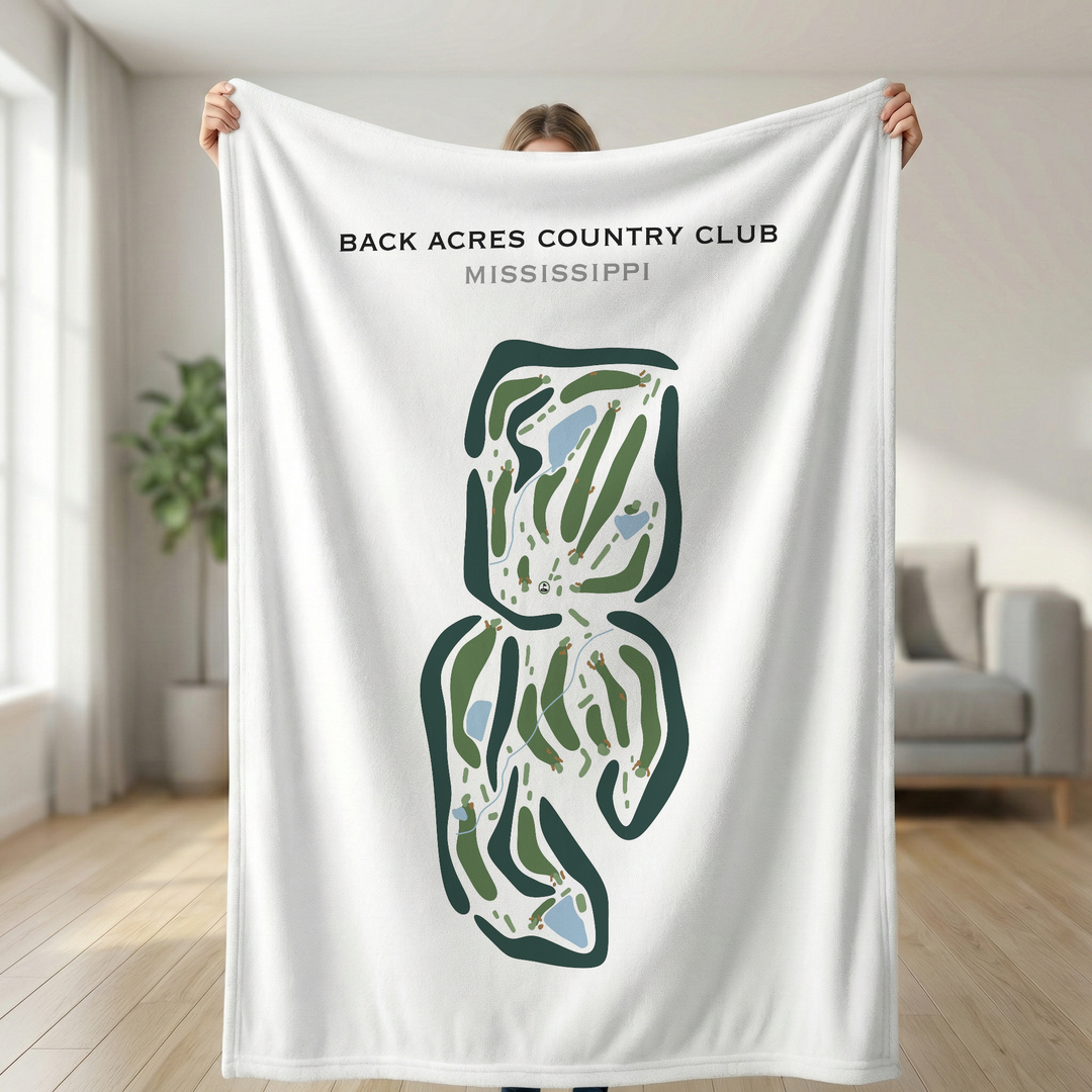 Back Acres Country Club, Mississippi - Printed Golf Courses