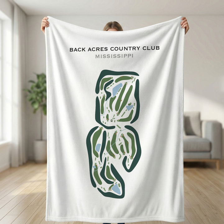 Back Acres Country Club, Mississippi - Printed Golf Courses