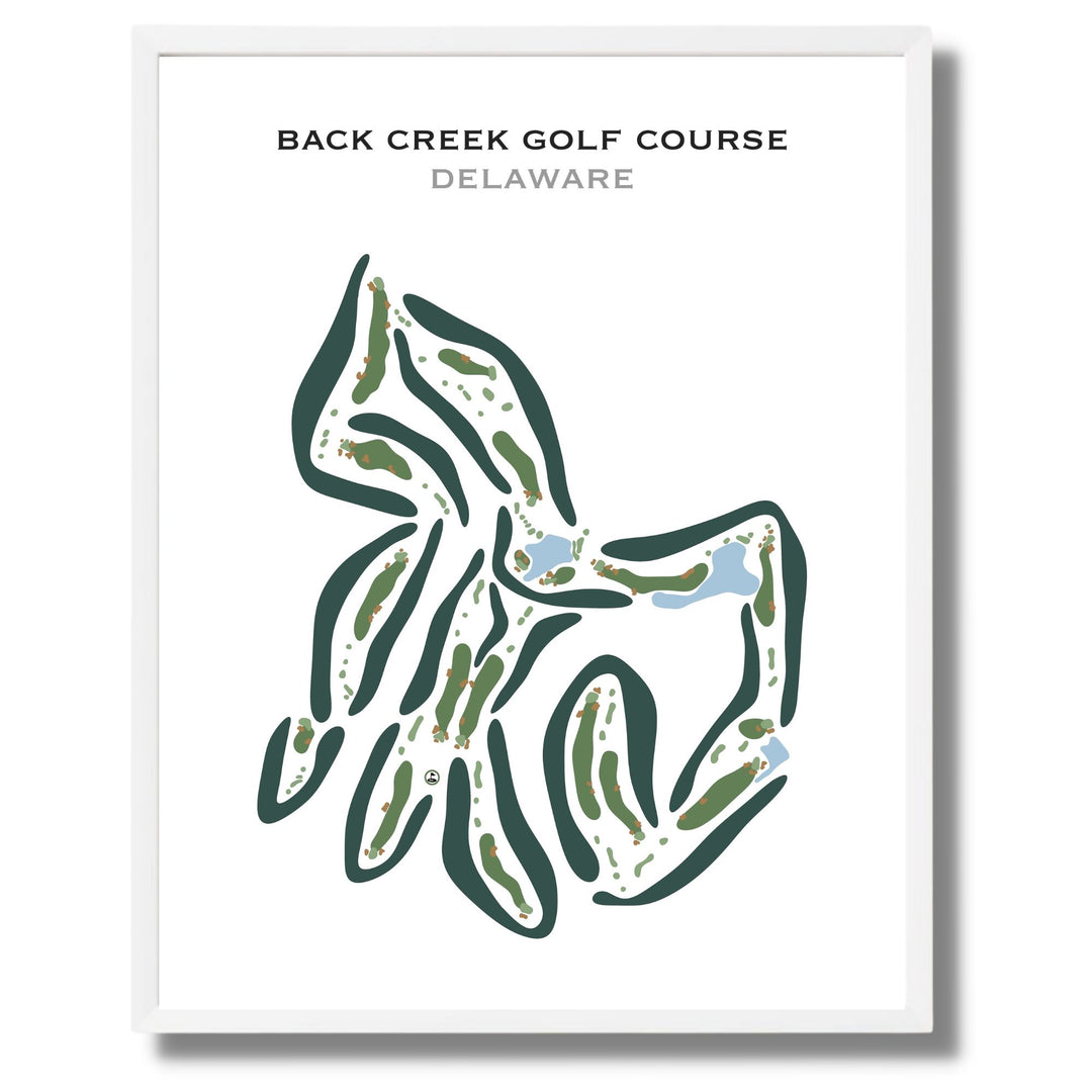 Back Creek Golf Course, Delaware - Printed Golf Courses