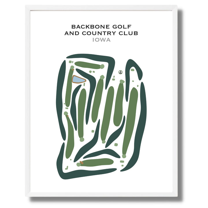 Backbone Golf & Country Club, Iowa - Printed Golf Courses