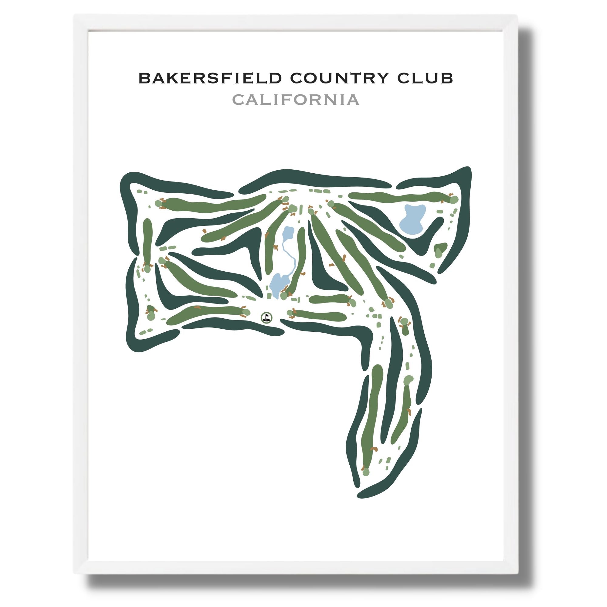 Buy the best printed golf course Bakersfield Country Club, California -  Golf Course Prints