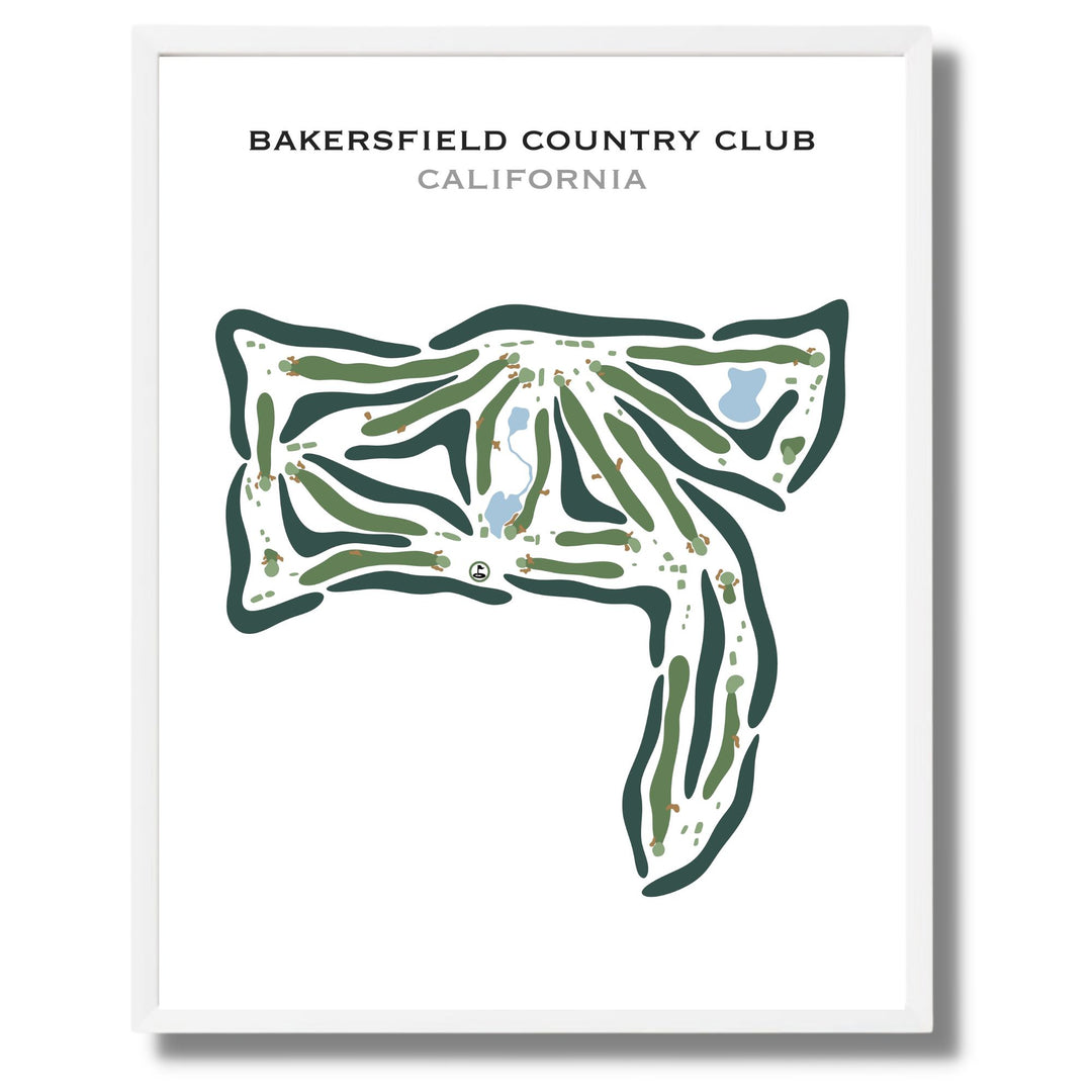 Bakersfield Country Club, California - Printed Golf Courses