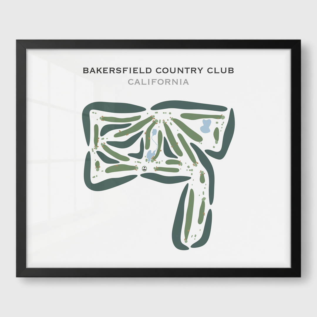 Bakersfield Country Club, California - Printed Golf Courses