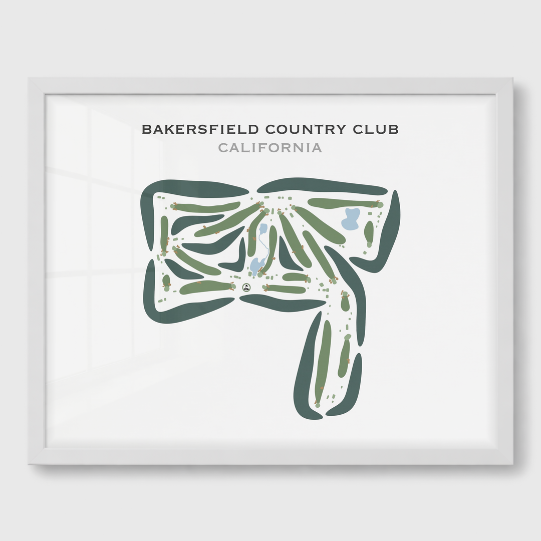 Bakersfield Country Club, California - Printed Golf Courses