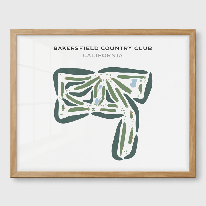 Bakersfield Country Club, California - Printed Golf Courses