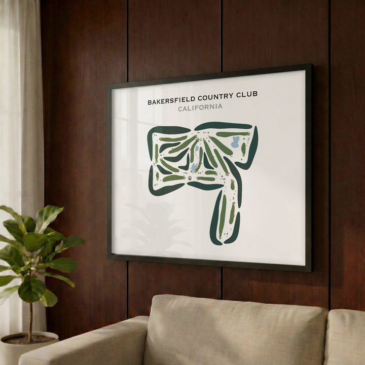 Bakersfield Country Club, California - Printed Golf Courses
