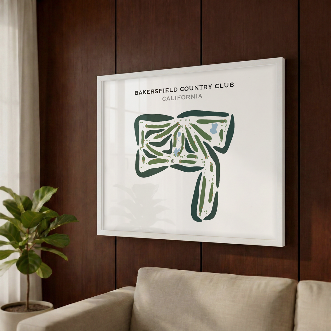 Bakersfield Country Club, California - Printed Golf Courses