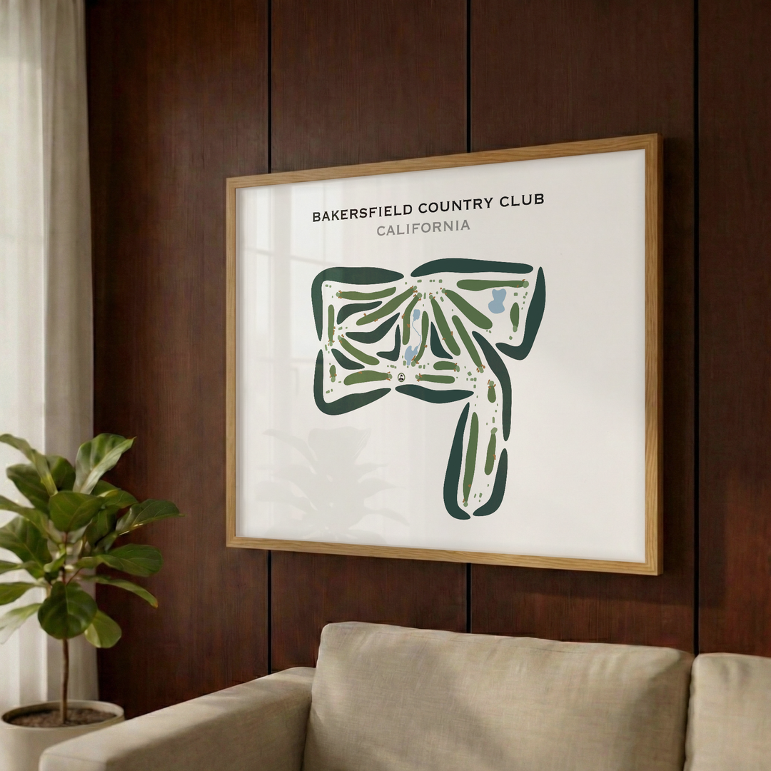 Bakersfield Country Club, California - Printed Golf Courses