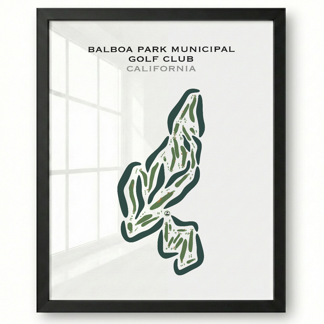 Balboa Park Municipal Golf Club, California - Printed Golf Courses