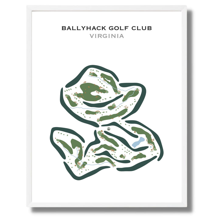 Ballyhack Golf Club, Virginia - Printed Golf Courses