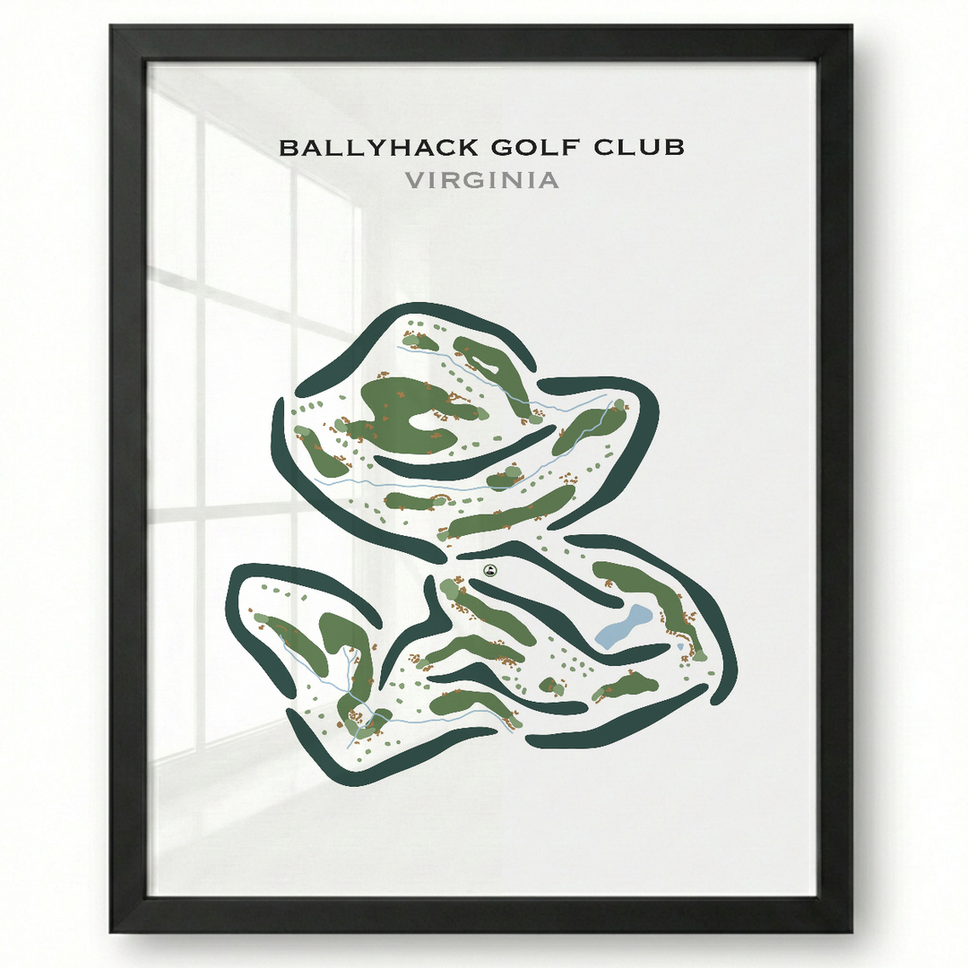 Ballyhack Golf Club, Virginia - Printed Golf Courses