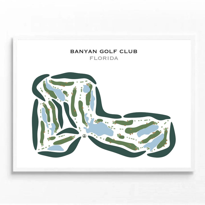 Banyan Golf Club, West Palm Beach, Florida - Printed Golf Courses